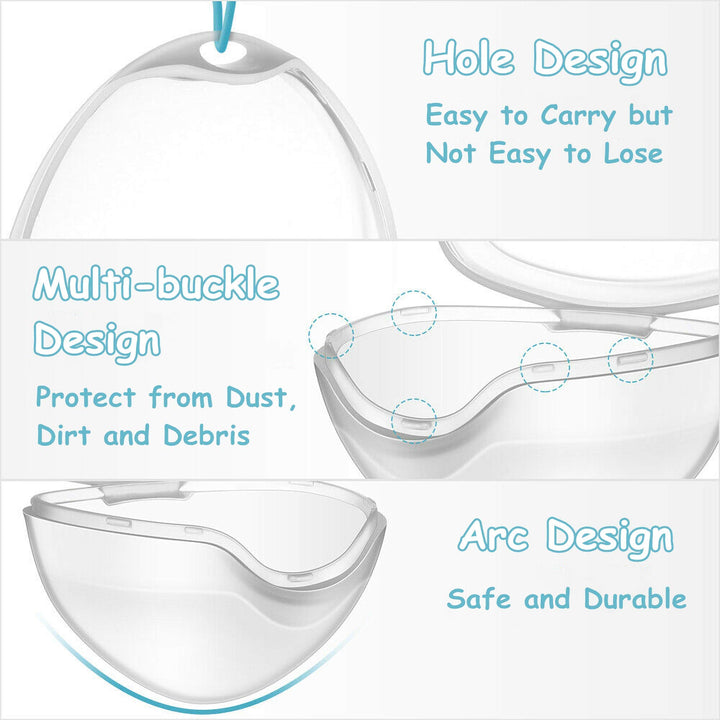 LANEYLI Pacifier Case& Nipple Shield Case BPA Free (Transparent)