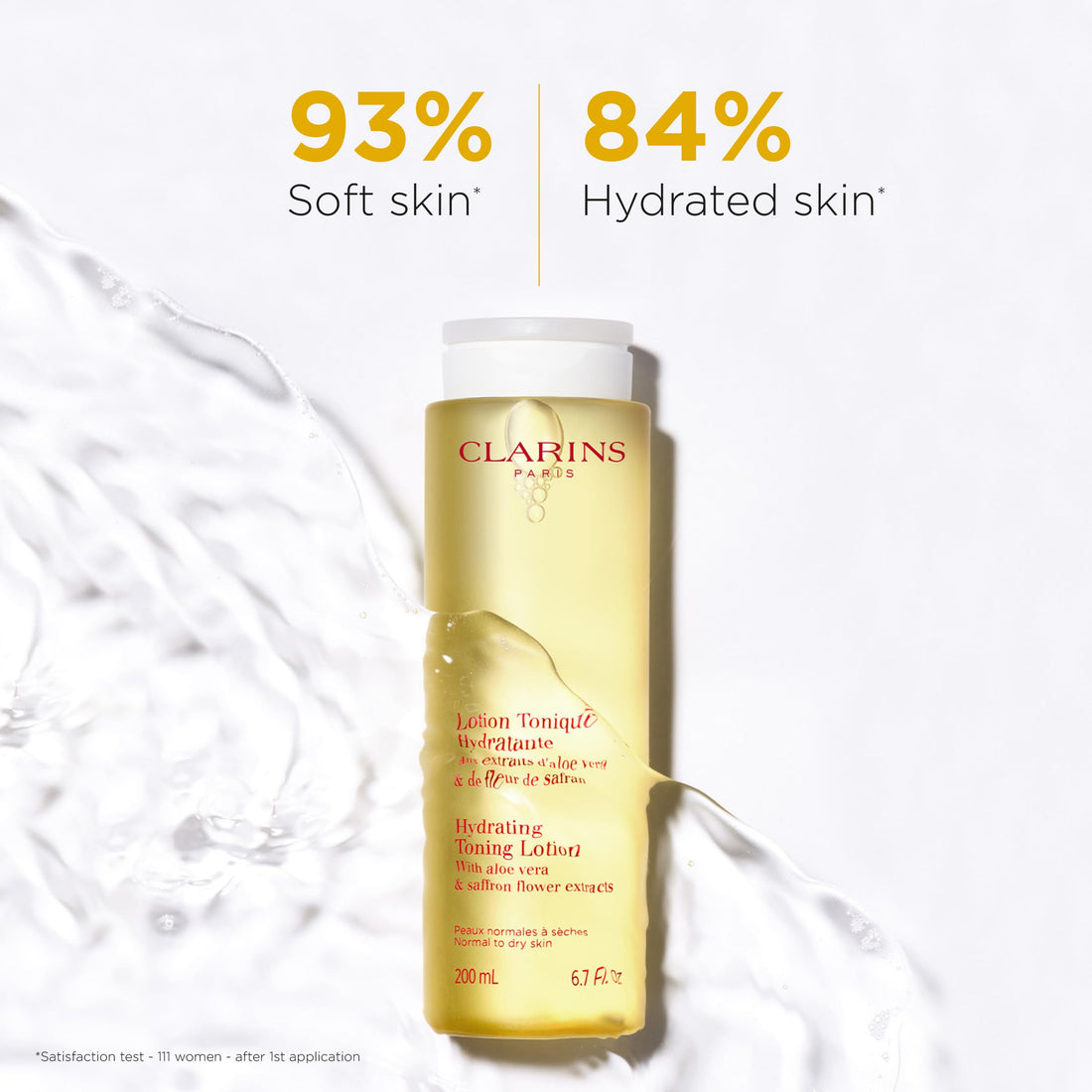 Clarins Hydrating Toning Lotion with Aloe Vera and Saffron Flower Extract, 1 x 200ml