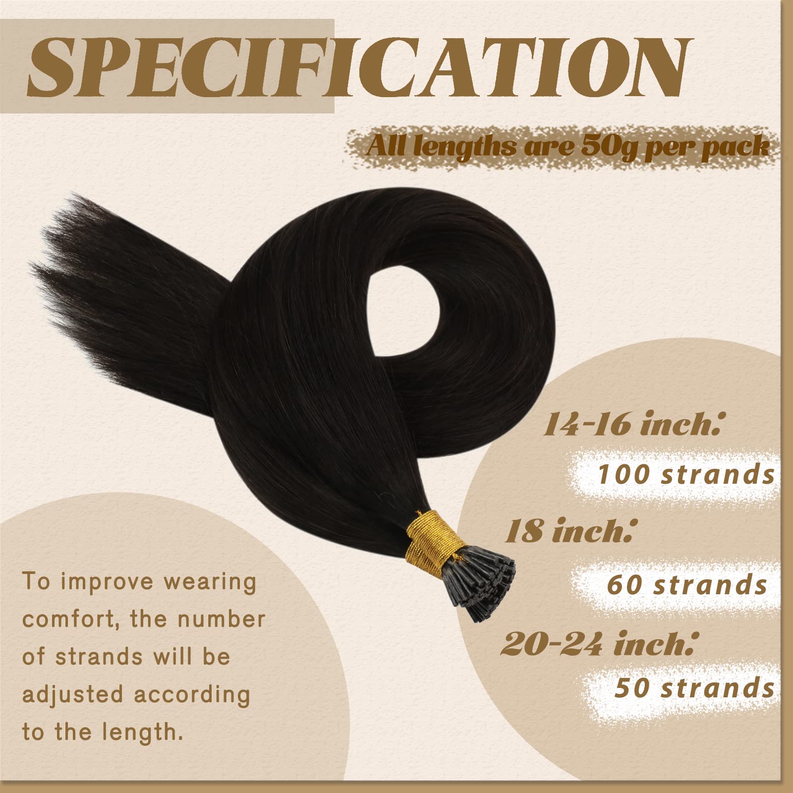 22, 2: Youngsee 22 Inch Remy Straight I Tip Human Hair Extensions Pre Bonded Keratin Hair 1G/Strand #2 Darkest Brown Stick Tip Extensions Human Hair 50G Per Package