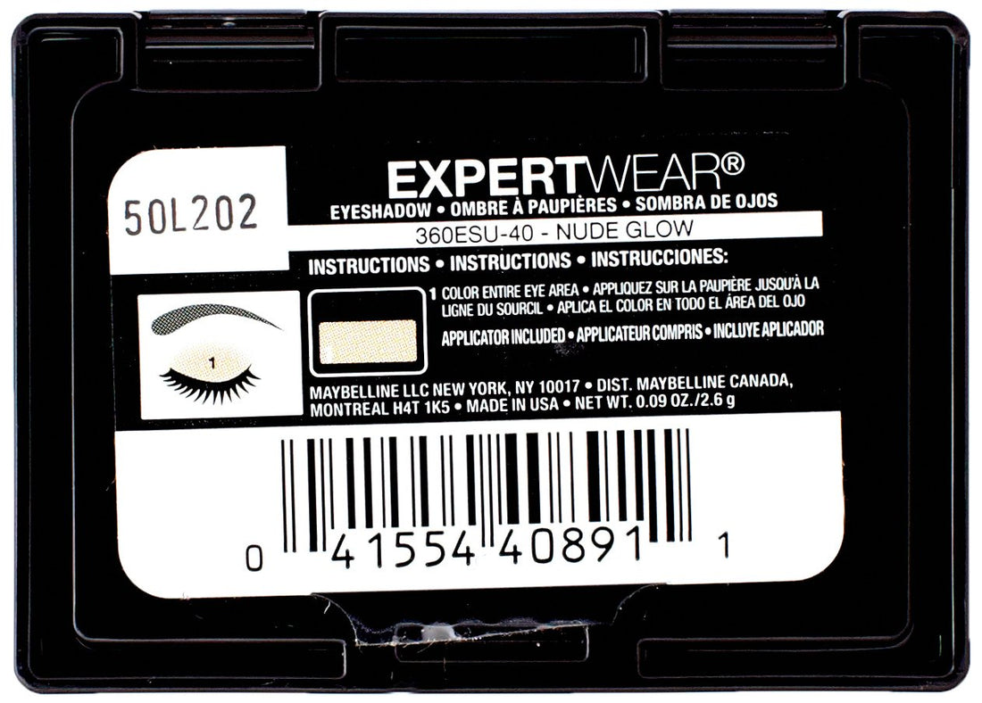 Maybelline New York Expert Wear Eyeshadow, Nude Glow, Singles, 0.09 Ounce