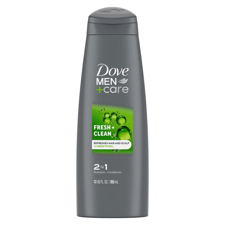 Dove Men+Care 2 in 1 Shampoo and Conditioner, Fresh and Clean 12 Ounce