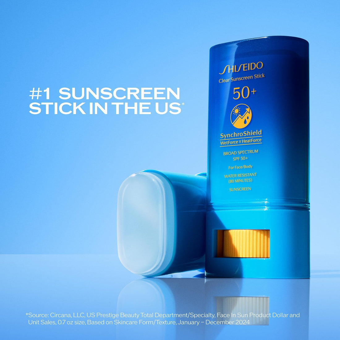 Shiseido Clear Sunscreen Stick SPF 50+ - Invisible Broad-Spectrum Face Sunscreen - Wear Under & Over Makeup - Lightweight Formula - All Skin Types