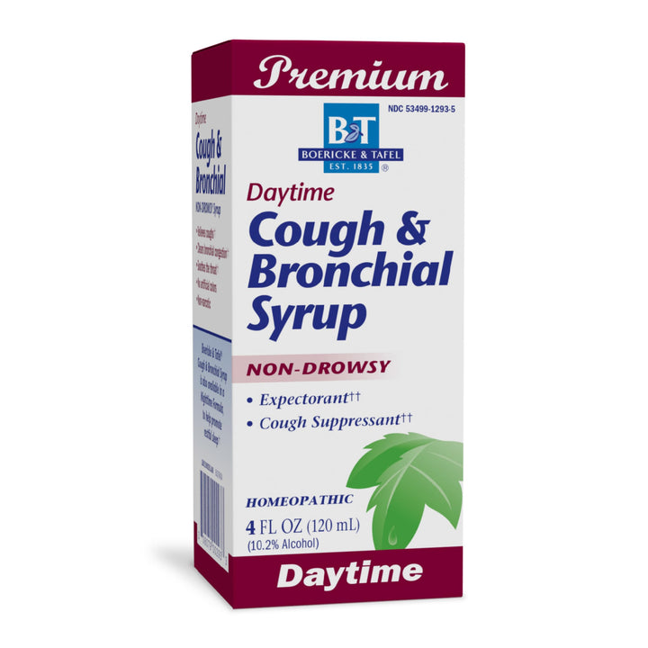 Nature's Way Boericke & Tafel Daytime Cough & Bronchial Syrup, Cough Suppressant†† & Expectorant††, Non-Drowsy, 4 Fl. Oz
