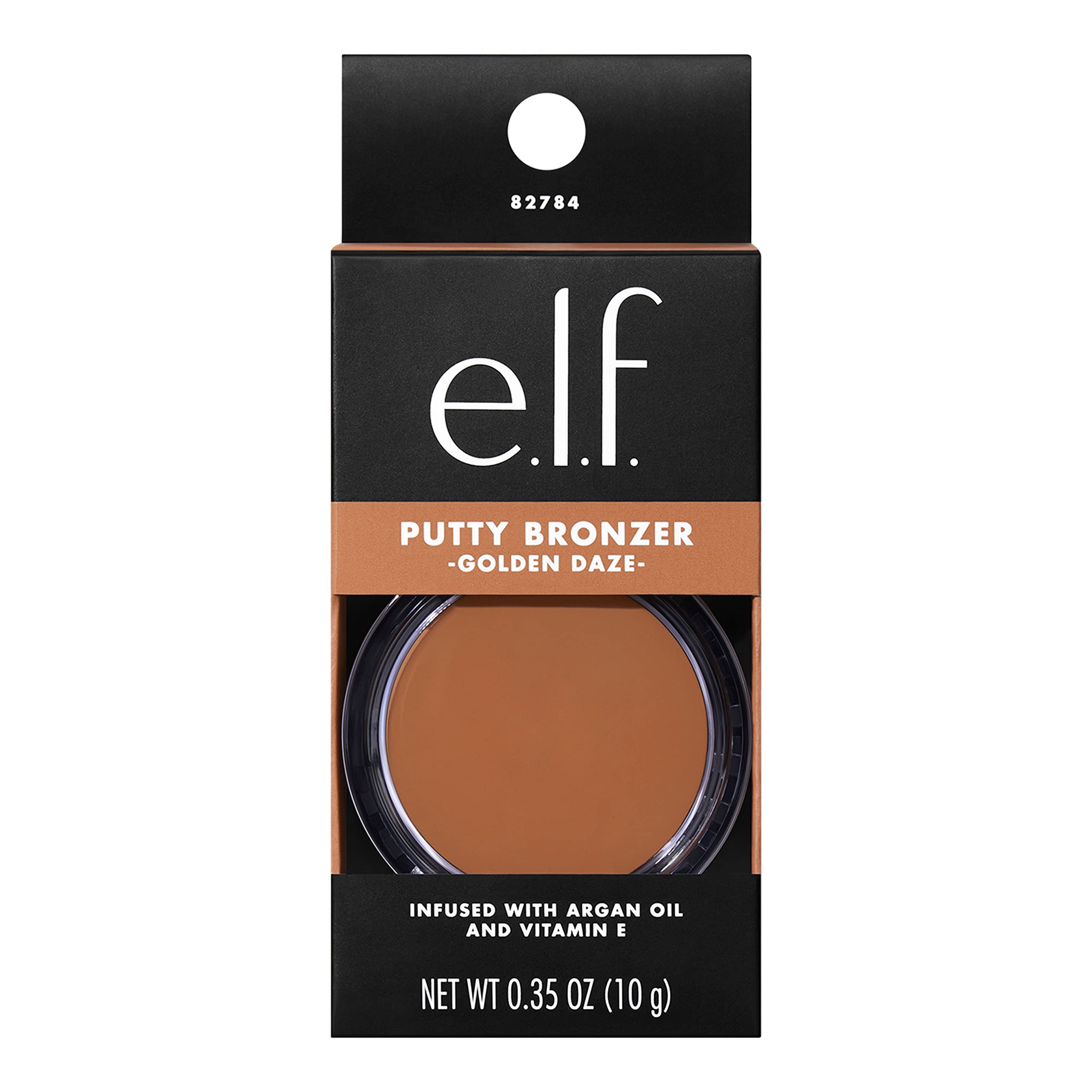 e.l.f. Putty Bronzer, Creamy & Highly Pigmented Formula, Creates a Long-Lasting Bronzed Glow, Infused with Argan Oil & Vitamin E, Golden Daze, 0.35 Oz (10g)