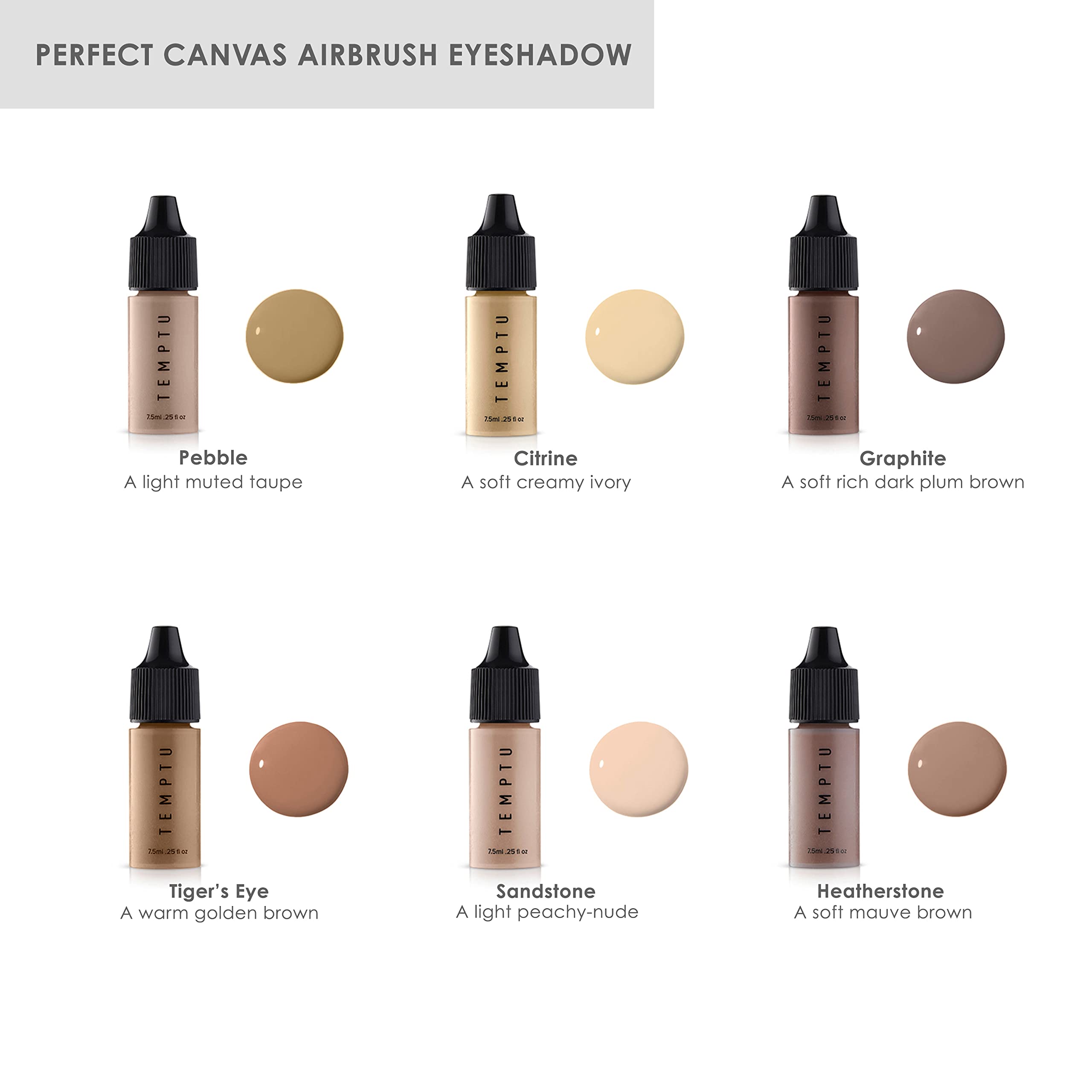 Temptu Perfect Canvas Airbrush Airshadow, Graphite