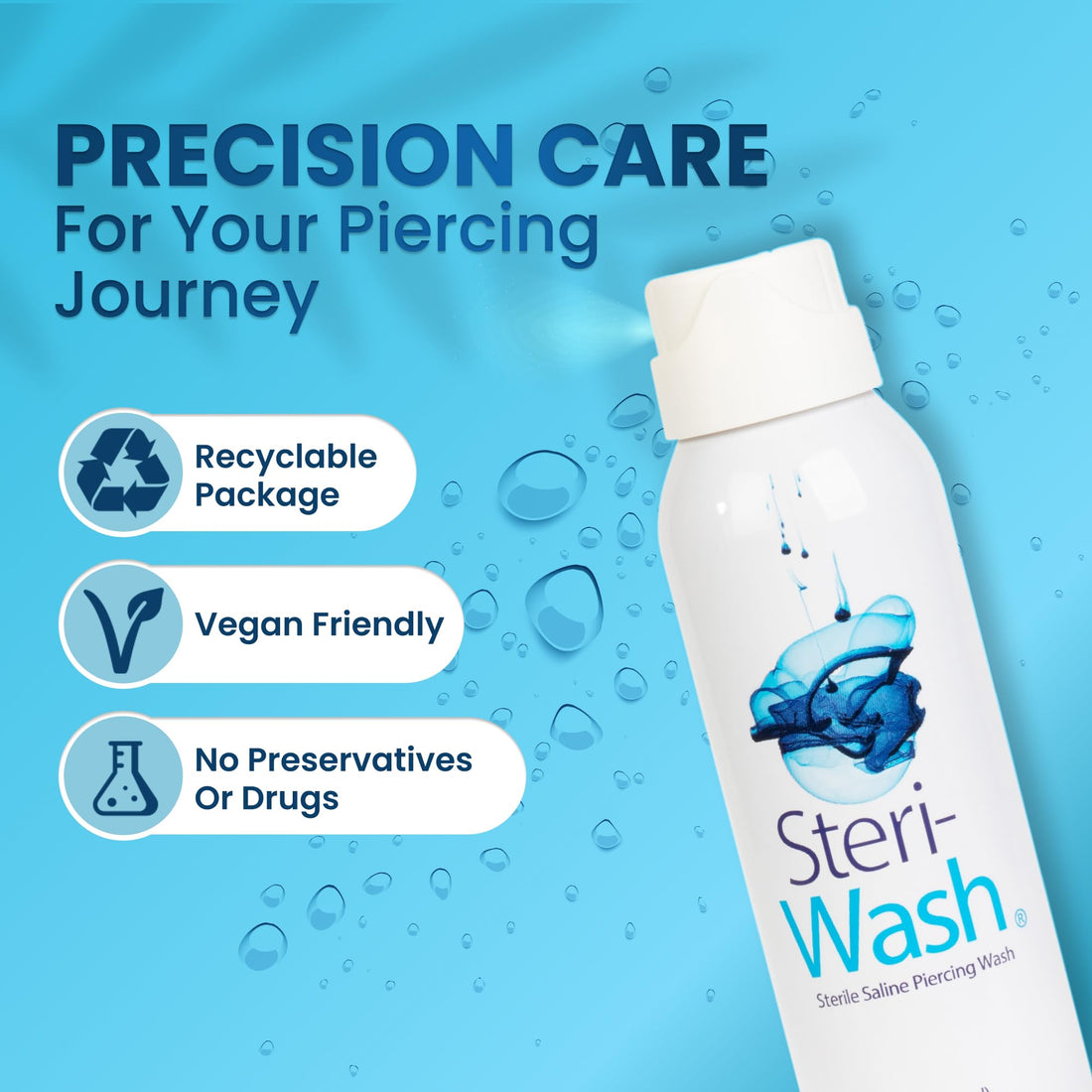 Steri-Wash Aftercare Piercing Spray 8 oz