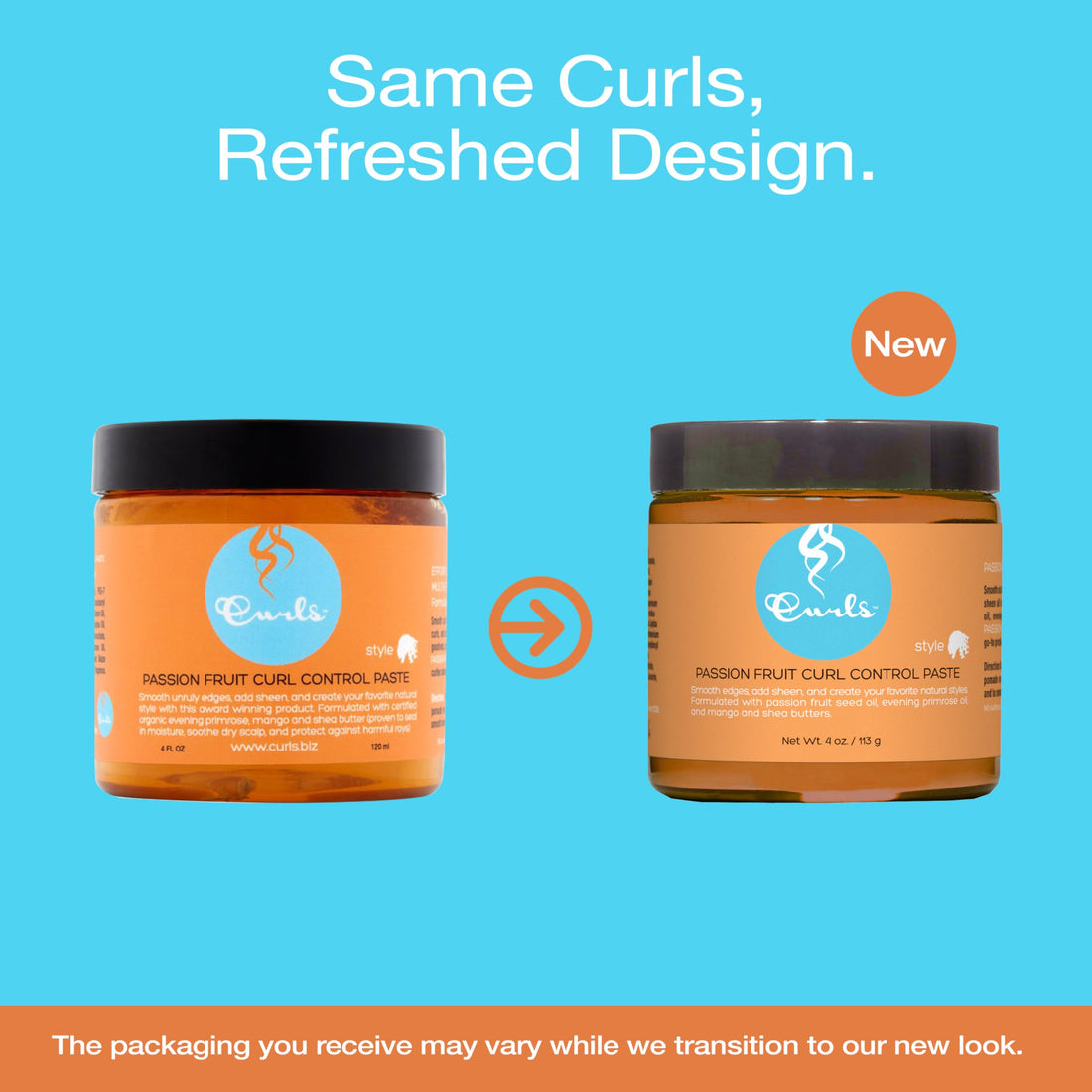 Curls Paste Passion Fruit Cream, 4 Ounce