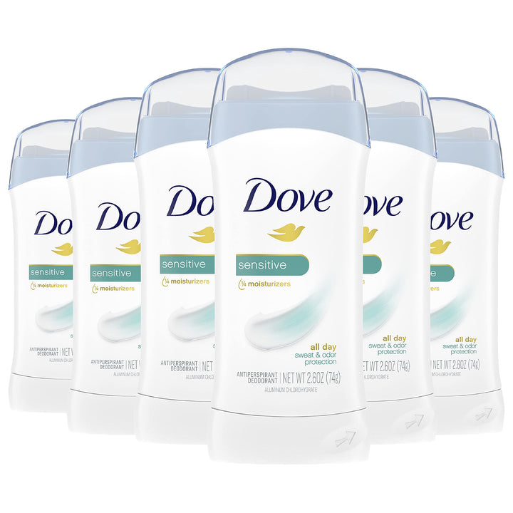 Dove Invisible Solid, Sensitive Skin, 2.6 Ounce Stick, Unscented, Female
