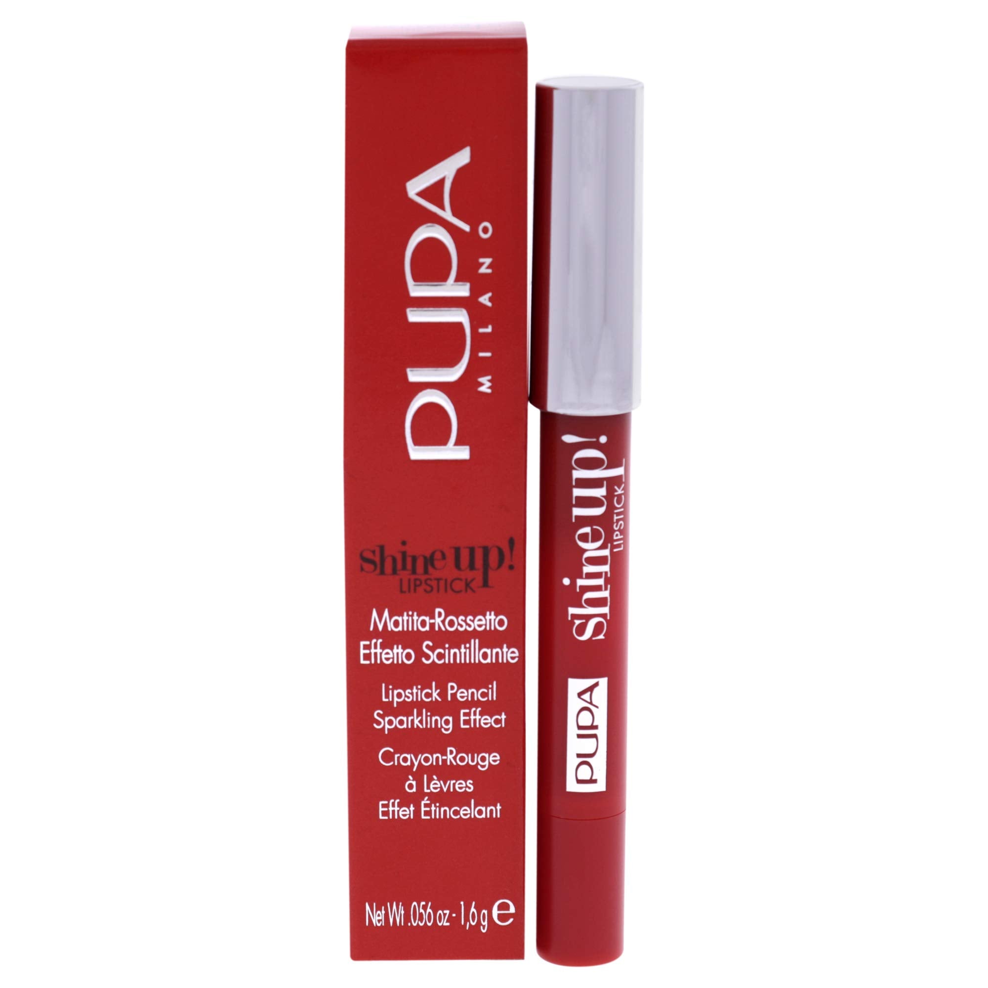 Pupa Milano Shine Up! Lipstick - Shimmering Effect Lipstick-Pencil - Subtle And Sensory Texture - Adheres Perfectly, Precisely and Flawlessly - 004 Walking On The Sand - 0.056 Oz