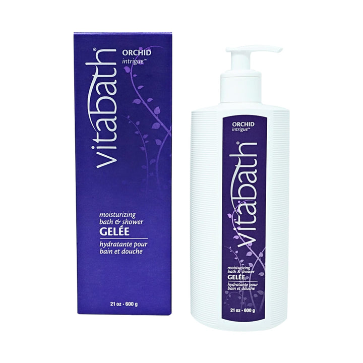 Vitabath Orchid Intrigue Bath & Shower Gelee Moisturizing Body Cleanser Infused with Amber, Jasmine & Musk - Cruelty-Free, Paraben-Free - 21 oz
