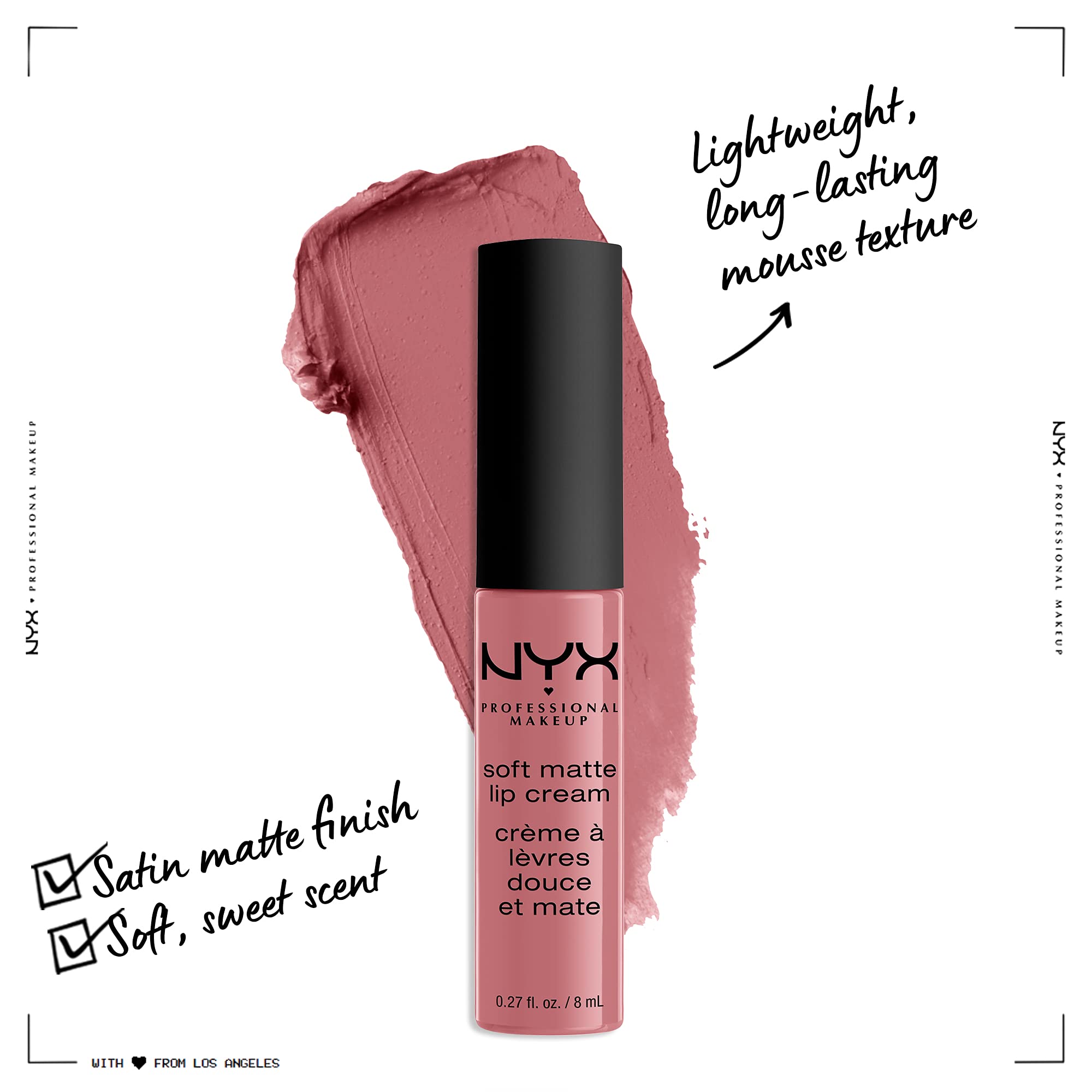NYX PROFESSIONAL MAKEUP Soft Matte Lip Cream, Beijing, 0.27 Ounce