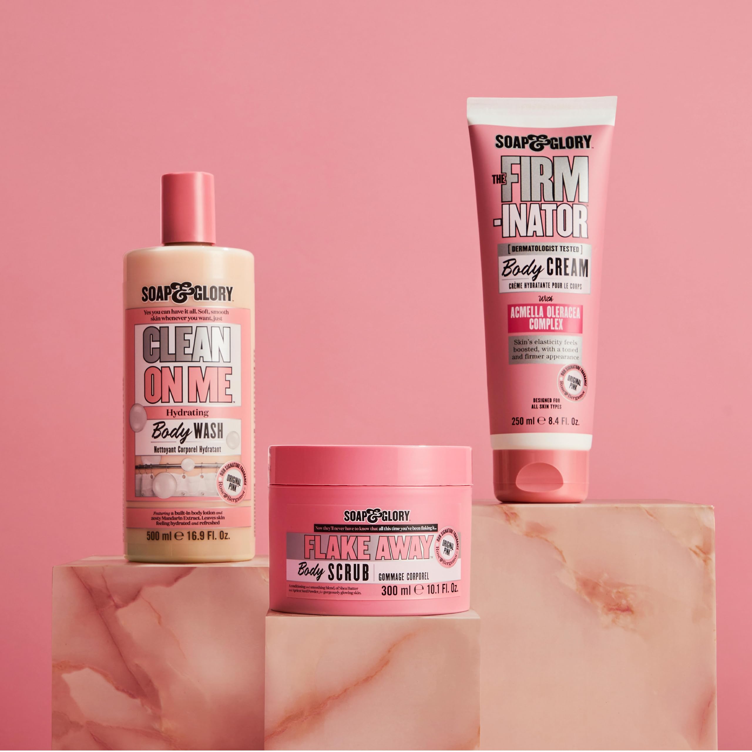 Soap & Glory The Firm-inator Body Cream - Skin Hydration Body Moisturizer with Acmella Oleracea Complex, Shea Butter Lotion & Sunflower Seed Oil - Rich Skin Firming and Tightening Lotion (8.4 Oz)