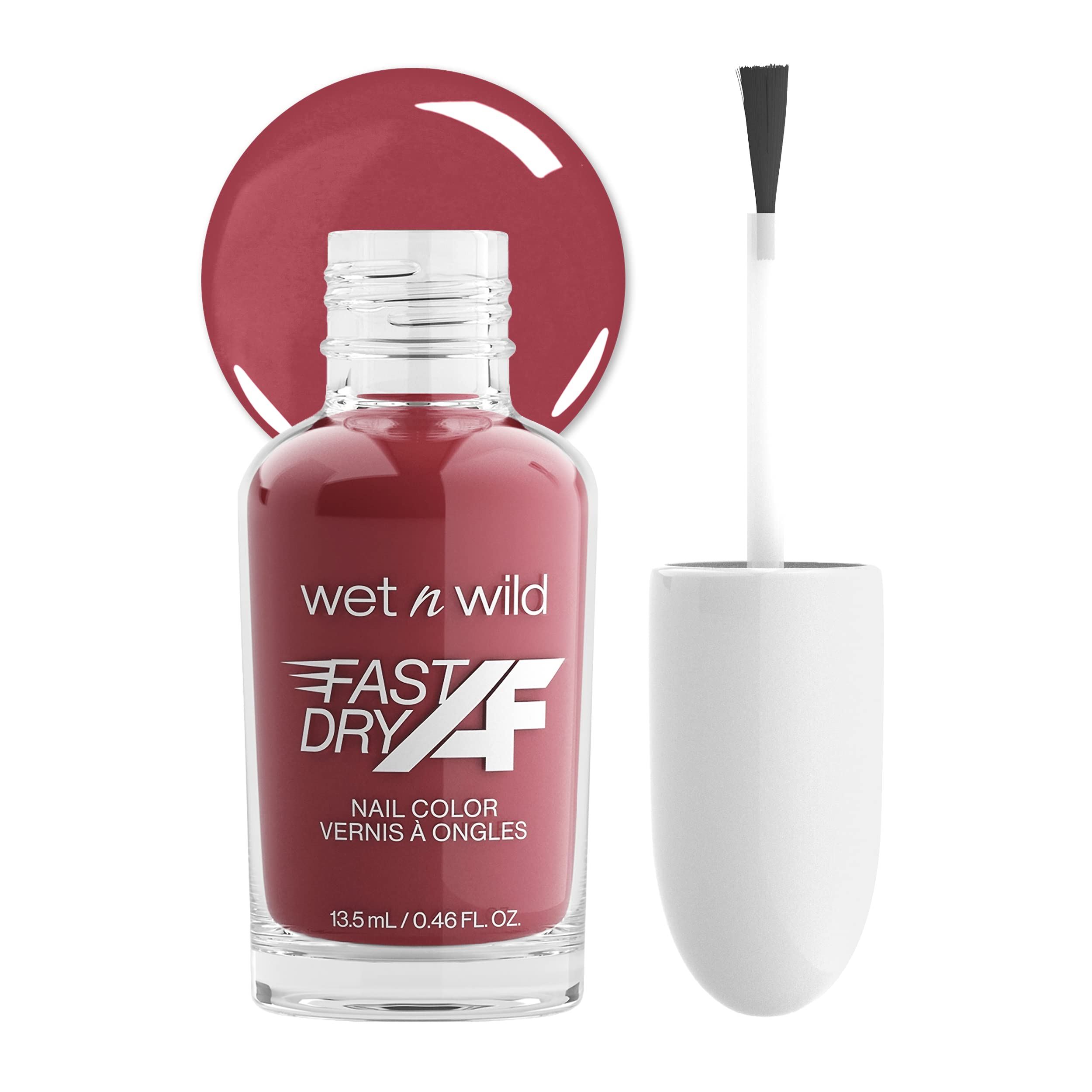 wet n wild Fast Dry AF Nail Polish, Quick 40 Second Dry Time, Long Lasting High-Shine - Happy Rosy Day