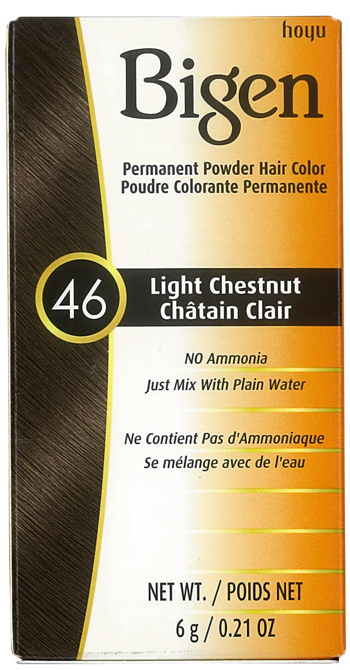 Bigen Permanent Powder Hair Color 46 Light Chestnut 1 ea (Pack of 5)