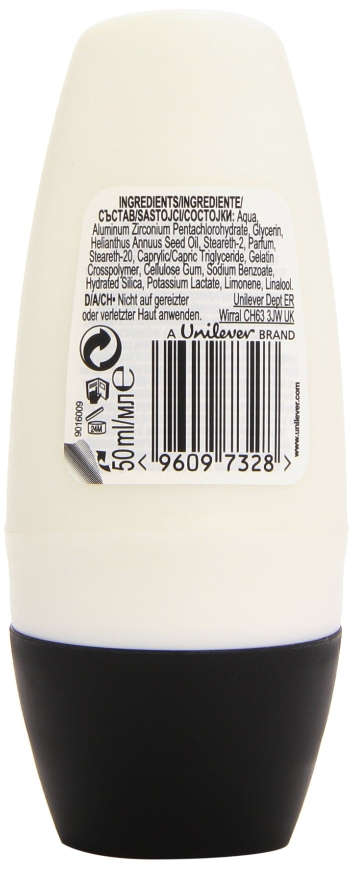 Rexona MotionSense Invisible Black + White 48h Anti-perspirant Roll On for Men, 50ml