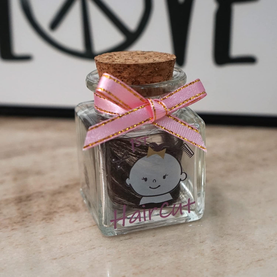 HAMUIERS First Haircut Keepsake Holder, First Curl Keepsake Box for Kids Baby Keepsake Box Baby Shower for Babies to Keep The Childhood Memory - Girl