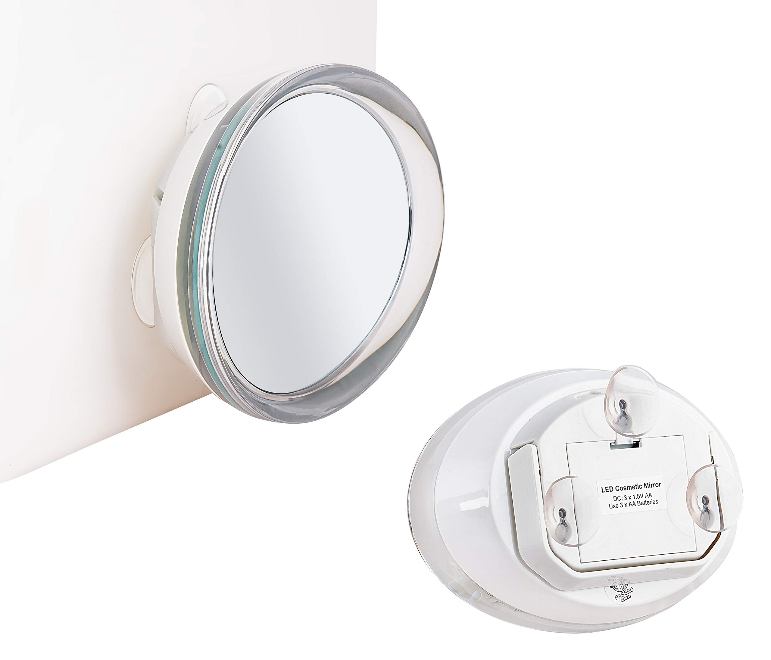 Rucci Stand or Suction Wall Mount LED Mirror, 12X