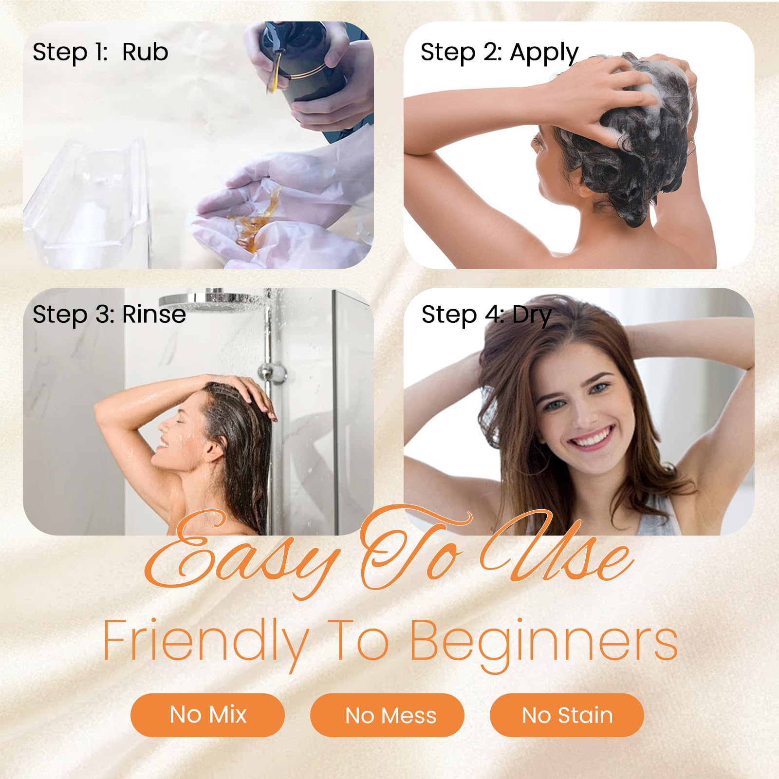 Fedulili Hair Dye Shampoo 3-in-1 Champu Para Canas Mujer, Instant Dark Wine Red Herbal Hair Color Treated Shampoo, Burgundy Long Lasting Easy to Use for Women Men, 500ml