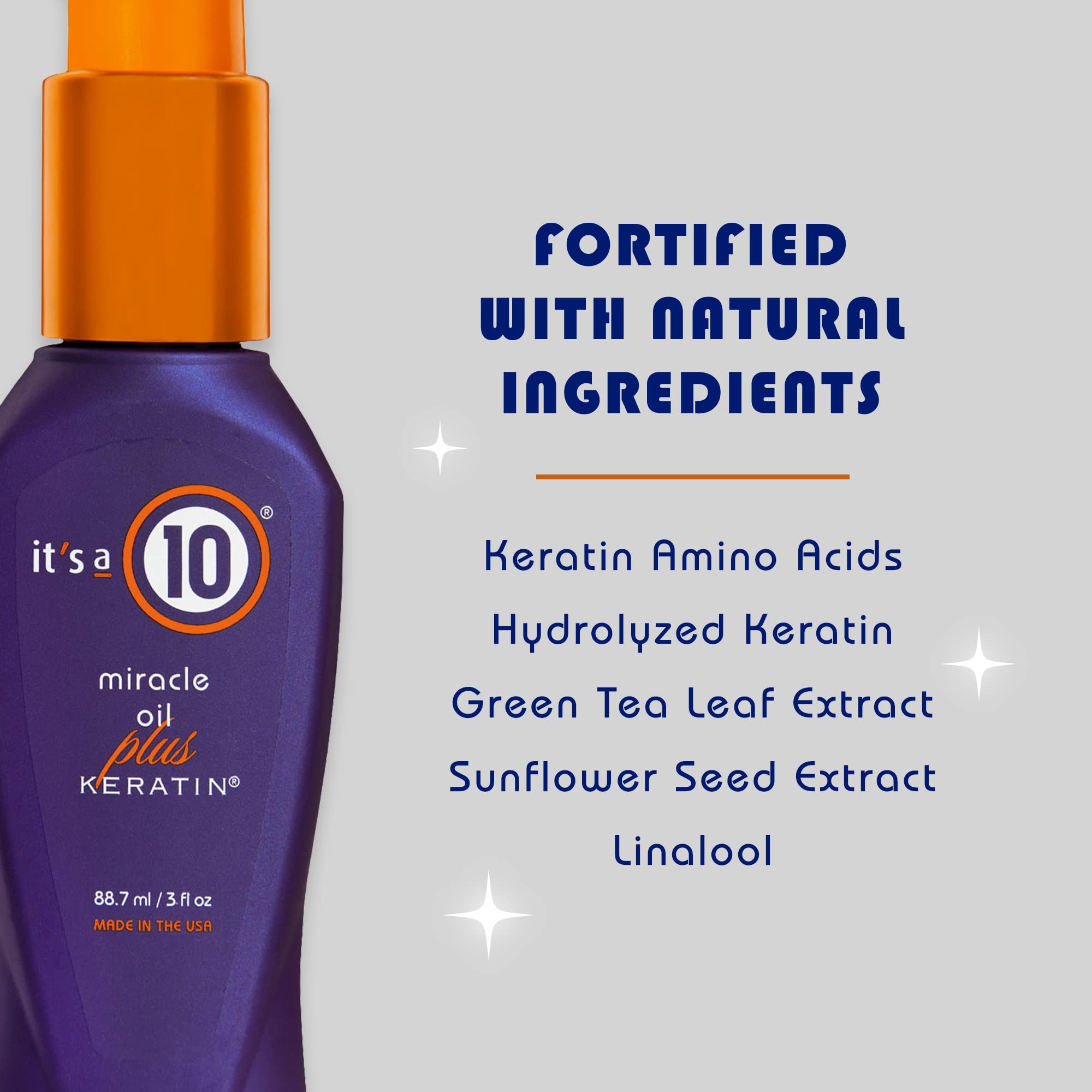 it's a 10 Miracle Oil plus Keratin 3 oz (Pack of 2)