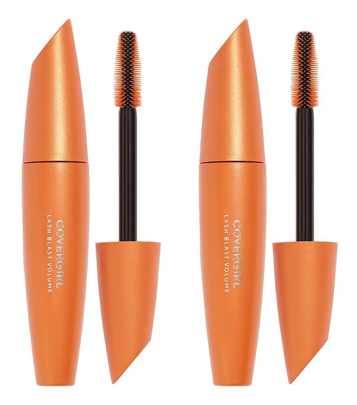 Covergirl Lash Blast Volume Waterproof Mascara, Volumizing Mascara, Black, Pack of 2.