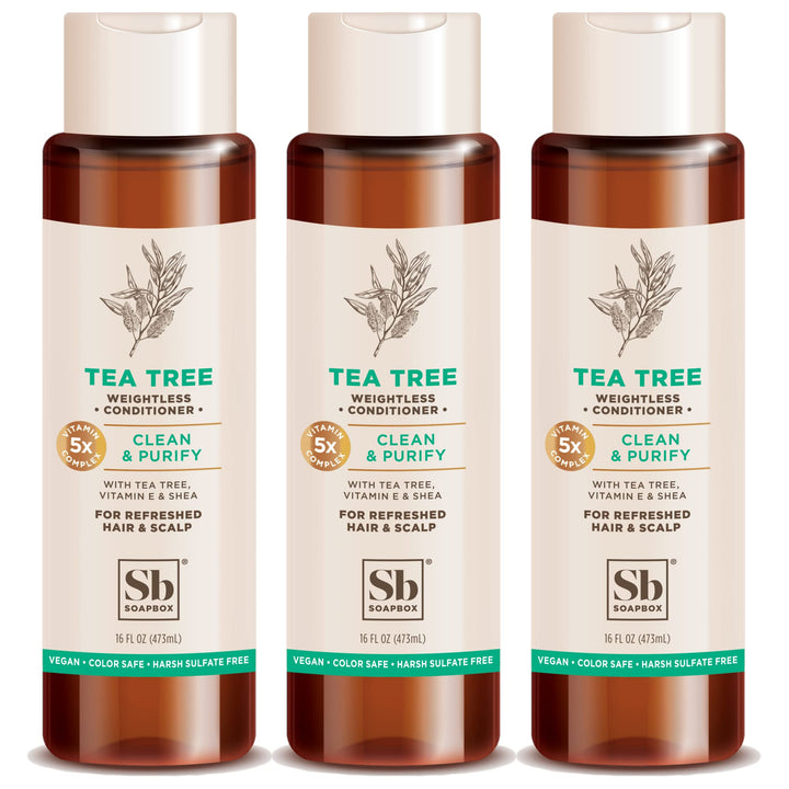 SoapBox Soaps Conditioner, Tea Tree with Shea Butter, 3 Count