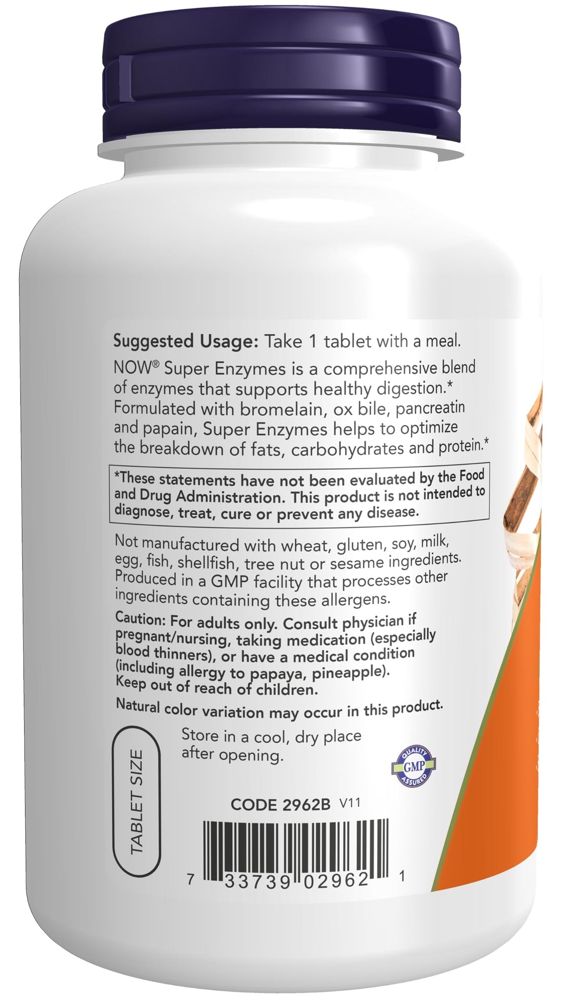 NOW Foods Supplements, Super Enzymes, Formulated with Bromelain, Ox Bile, Pancreatin and Papain, 180 Tablets