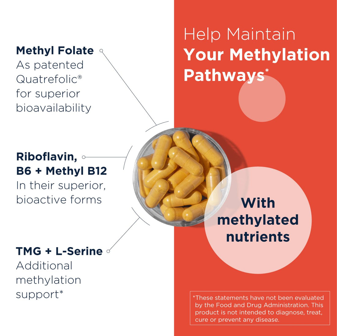Designs for Health Homocysteine Supreme - Methylated B Vitamins with Riboflavin, B6, B12, Folate, L-Serine & TMG for Brain Support & Heart Health - Methylated Multivitamin (120 Capsules)