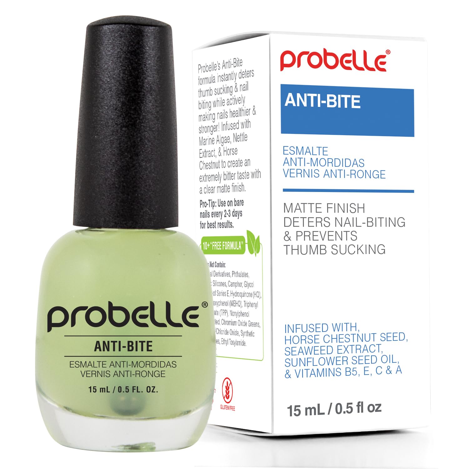 Probelle Anti-Bite âÂ‚¬Â€Œ Nail Biting Treatment For Kids & Adults âÂ‚¬Â€Œ No Bite Nail Polish, Thumb Guard & Thumb Sucking Stop âÂ‚¬Â€Œ 5 Fl Oz (15 Ml)