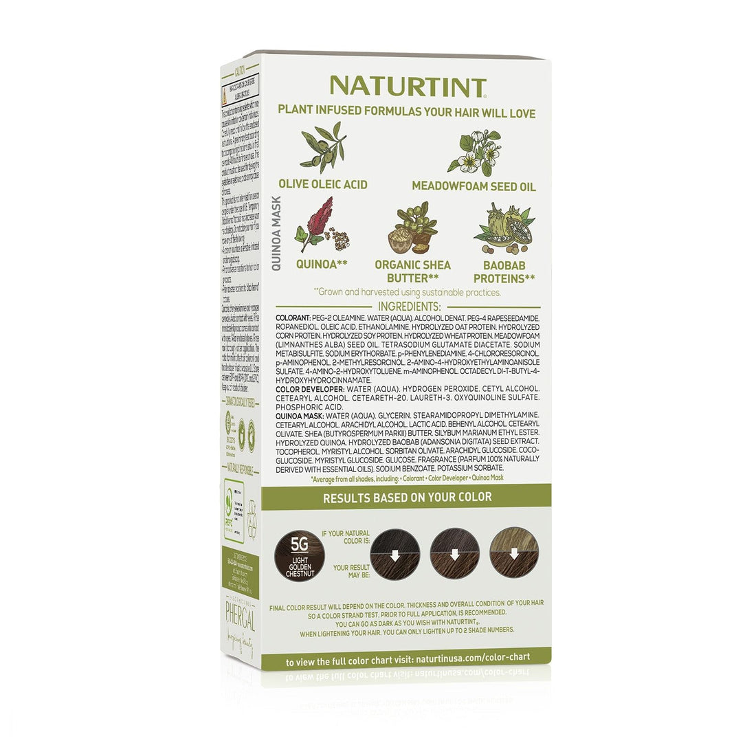 Naturtint 5G Light Golden Chestnut Permanent Hair Color (Pack of 6), Ammonia Free, Vegan, Cruelty Free, up to 100% Gray Coverage, Long Lasting Results (Packaging may vary)