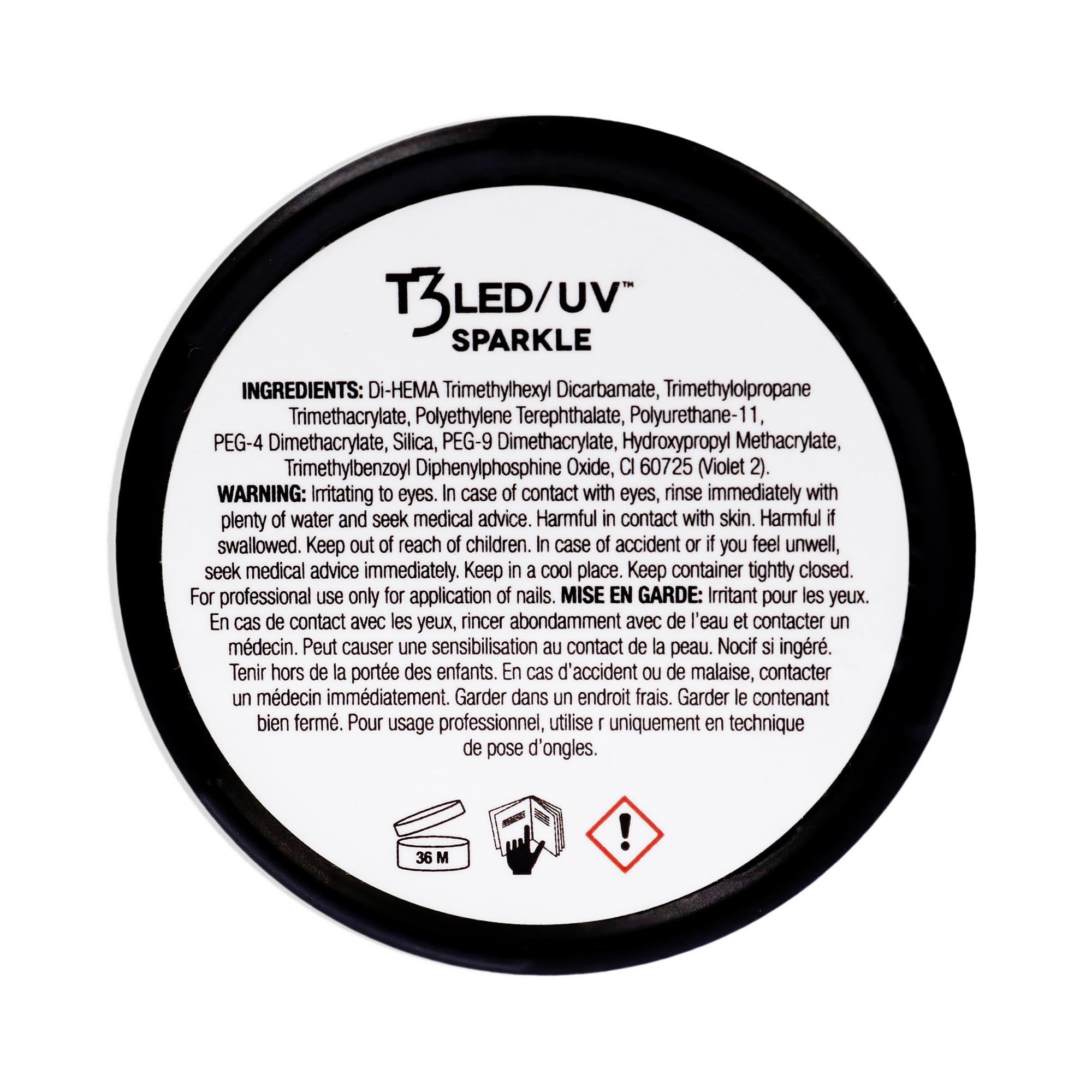 Cuccio Pro - T3 Cool Cure Versatility Gel - Rainbow Bling - for Women - Nail Gel - 1 oz