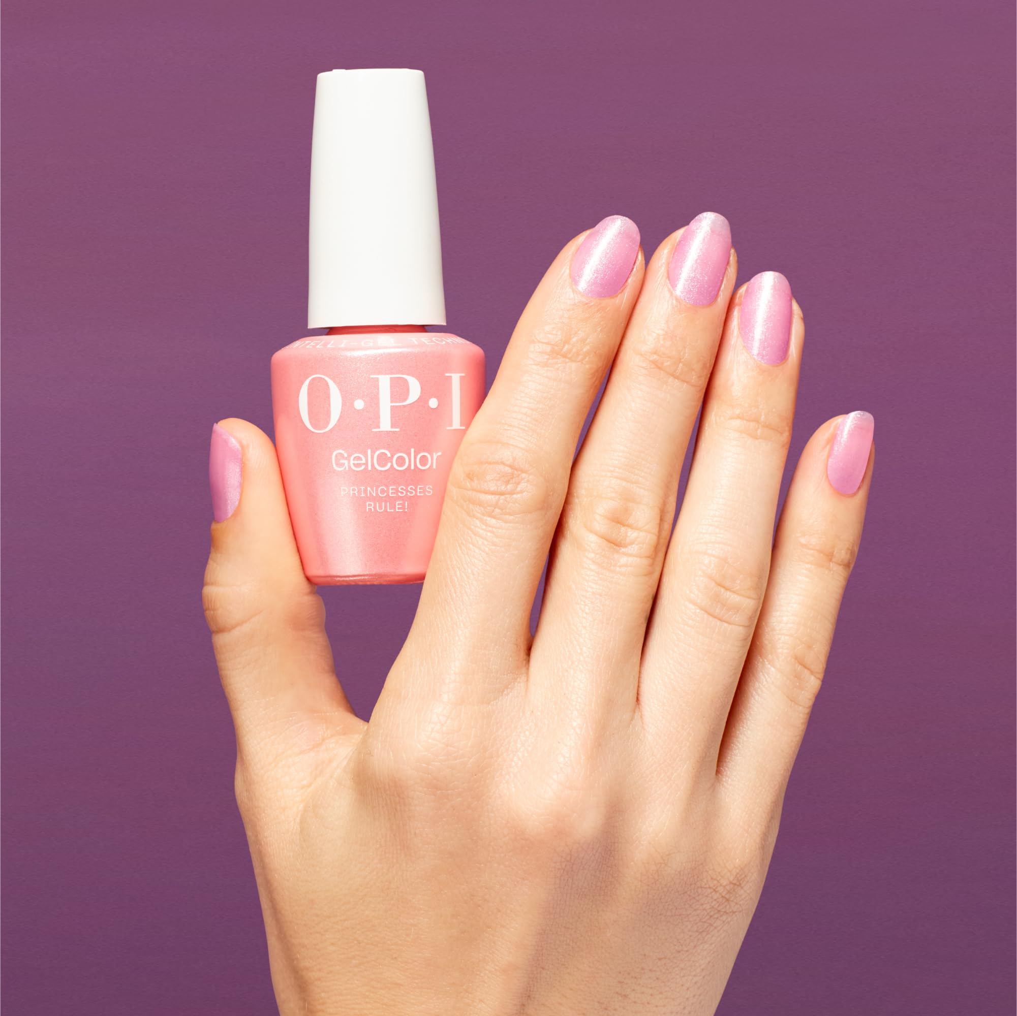 OPI GelColor Princesses Rule! | Sheer Soft Pink Shimmer UV Cure Gel Nail Polish | Vegan & HEMA Free, Long Lasting, High Shine