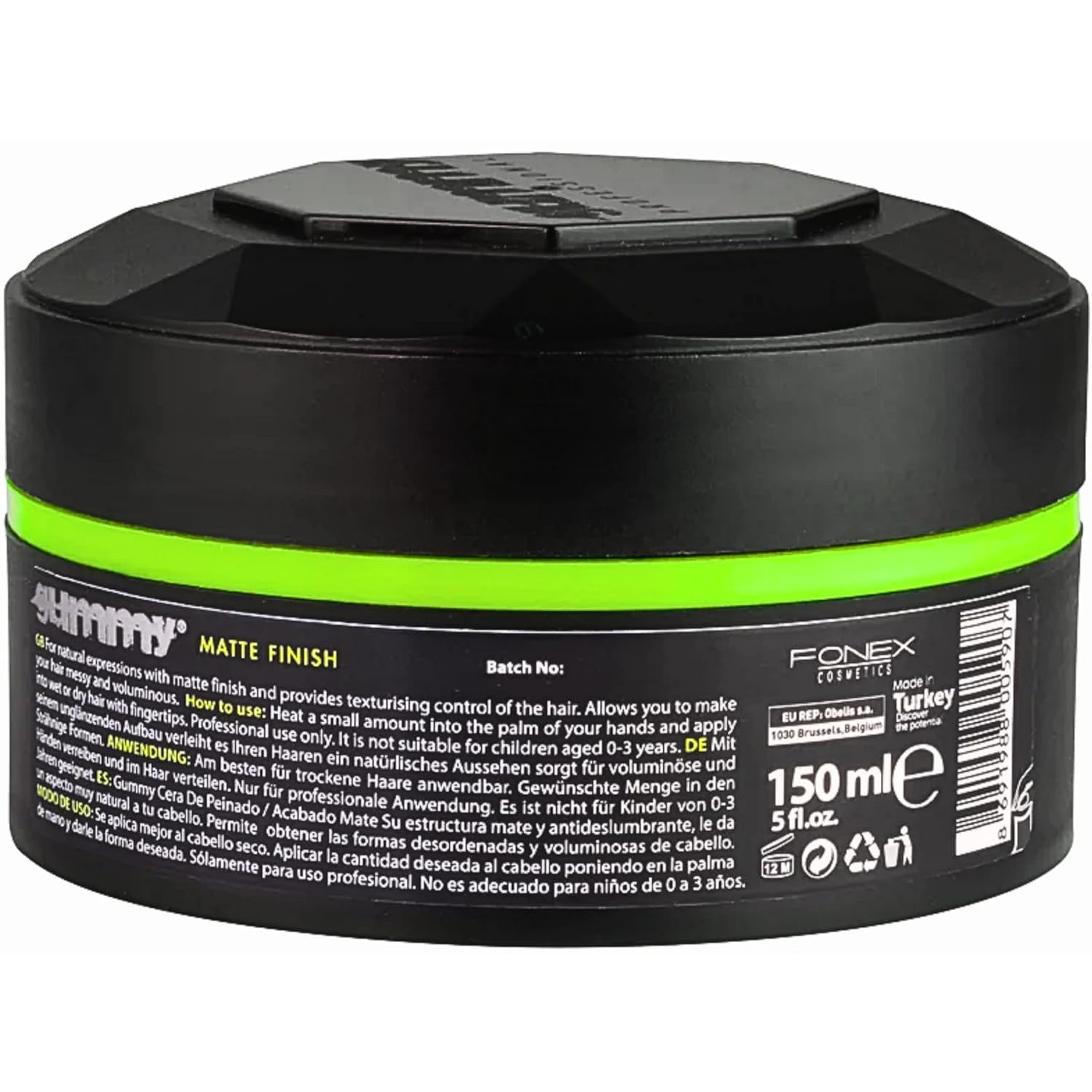 Gummy Hair Styling Wax, Matte Finish