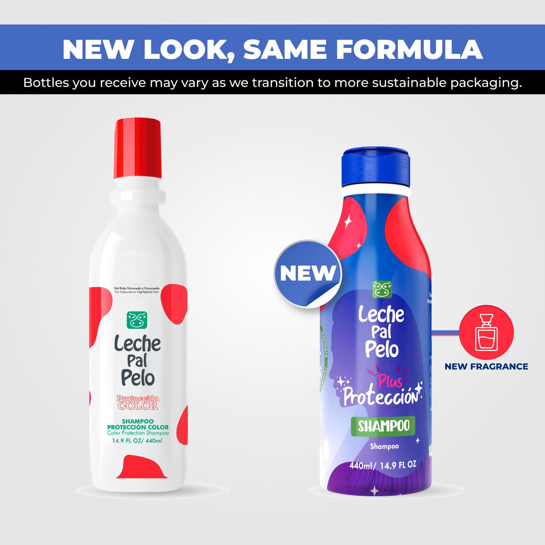 Leche Pal Pelo Proteccion Color Champu Tratamiento | Salt Free Daily Shampoo Treatment for Colored Hair 15oz-440ml