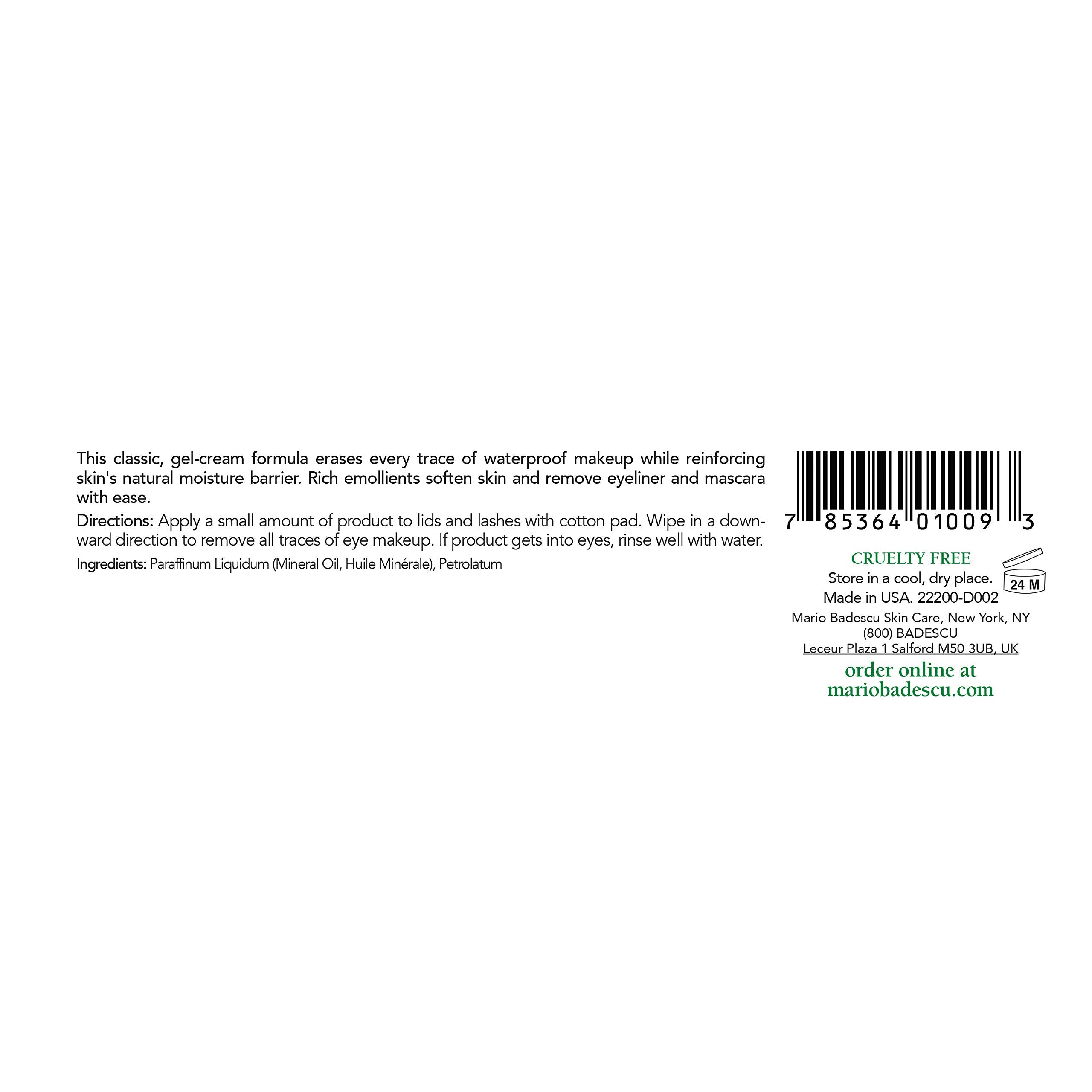 Mario Badescu Eye Make Up Remover Cream, 2 oz.