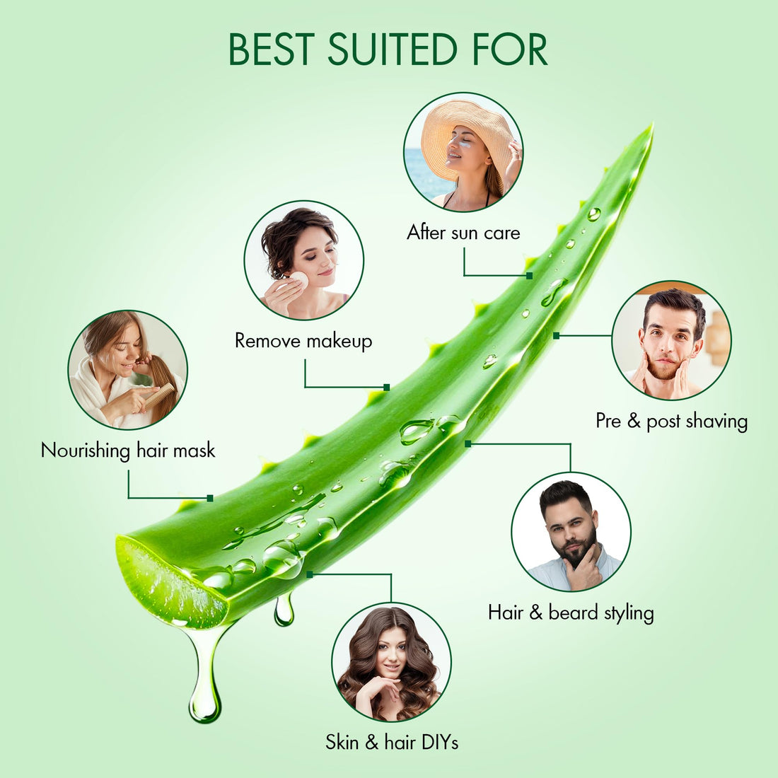 Majestic Pure Aloe Vera Gel for Face and Hair - with vitamin E, Soothes, Moisturizes, & Nourishes Skin & Hair, Soothes Sunburn | 8.5 Fl Oz