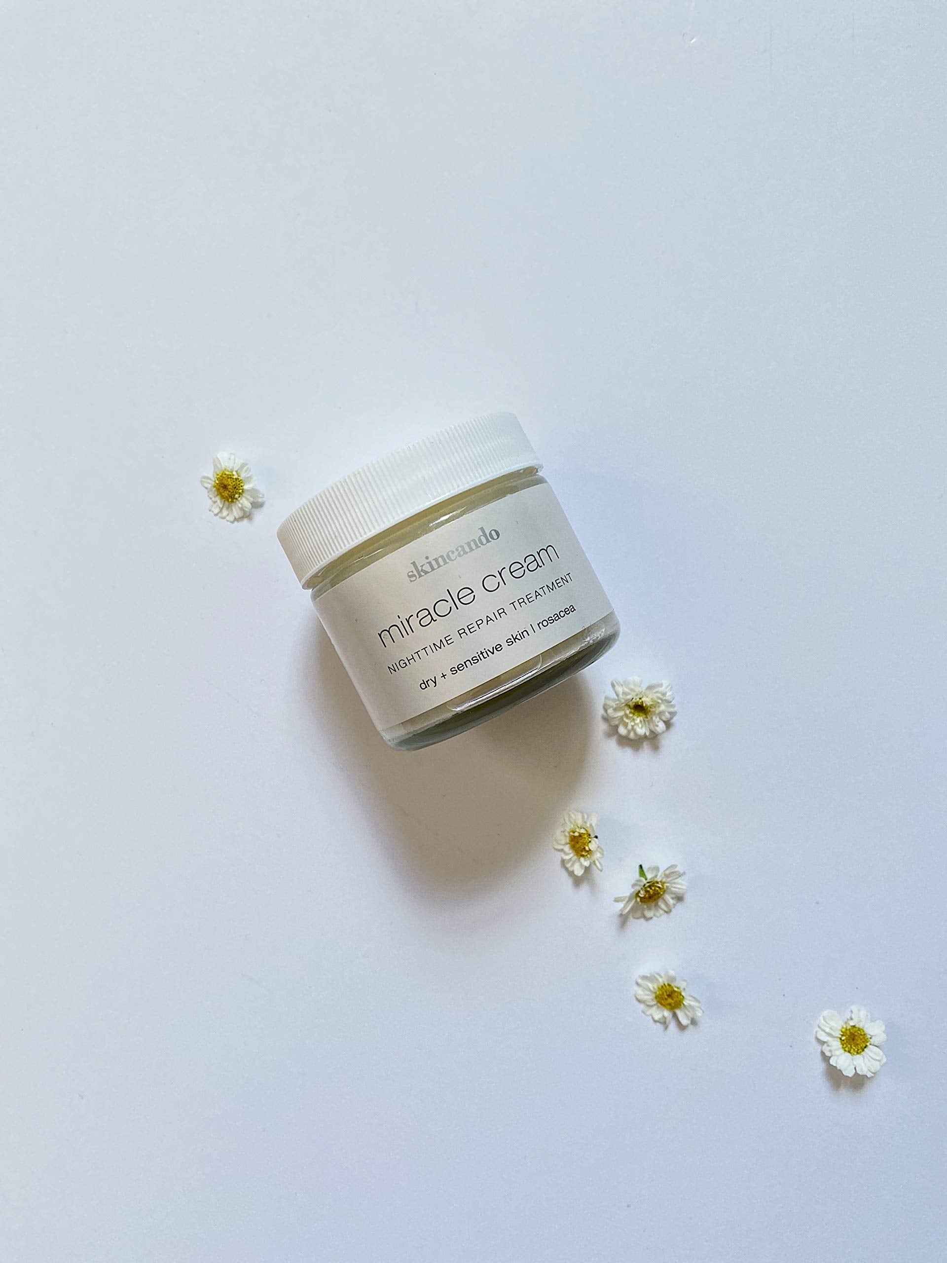 MIRACLE MOISTURIZER CREAM by Skincando 2 0z - All Natural - Organic - Intensive Moisturizer - Contains Organic Apricot Kernel Oil - Grapefruit Seed Extract - Lavender Essential Oil - Spearmint Oil