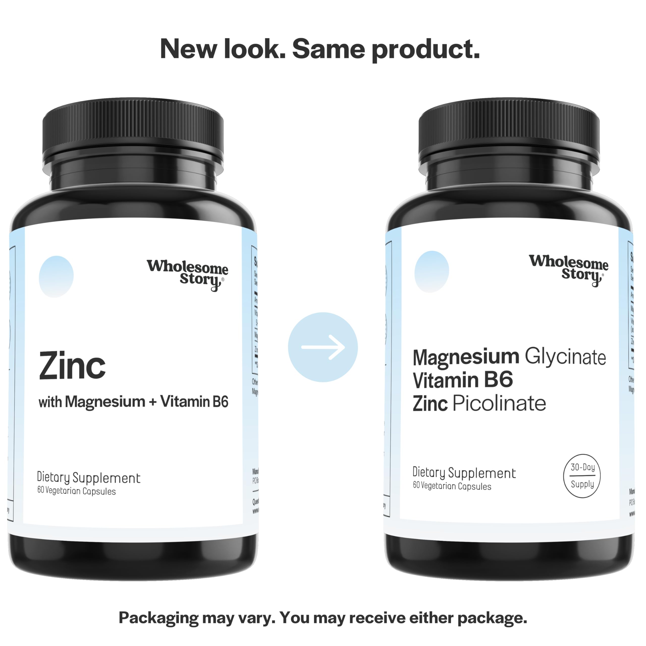 3-in-1 Zinc Picolinate Magnesium Glycinate Supplements with Vitamin B6 | Magnesium and Zinc Vitamin | Reproductive & Fertility Health, Hormone Balance, Immune System Support | Packaging May Vary
