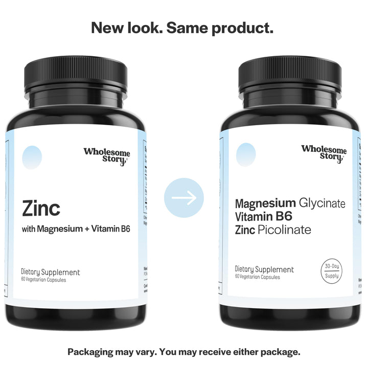3-in-1 Zinc Picolinate Magnesium Glycinate Supplements with Vitamin B6 | Magnesium and Zinc Vitamin | Reproductive & Fertility Health, Hormone Balance, Immune System Support | Packaging May Vary