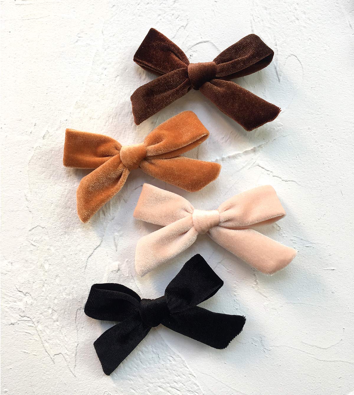 Cherssy Hair Bow Clips, Fall Baby Girls 4 Velvet Hair Boutique Accessories, 10Pcs Alligator Clips for Toddlers, Little Girls, School Girls, Teens