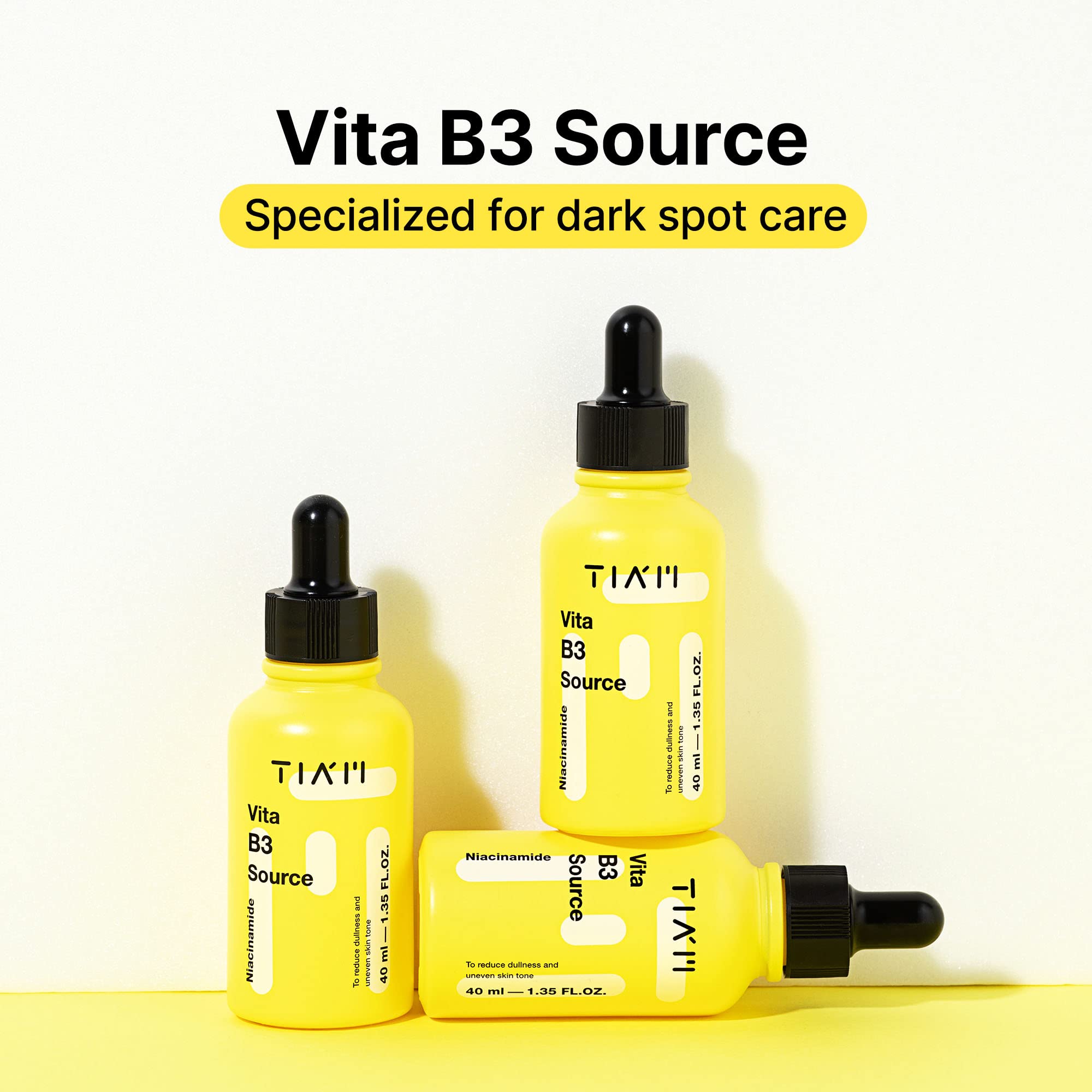 TIAM Vita B3 Source, Niacinamide Serum, 10% Niacinamide (Vitamin B3), 2% Arbutin Serum, Age spot, Hyperpigmentation, Dark spot, 1.35 Oz
