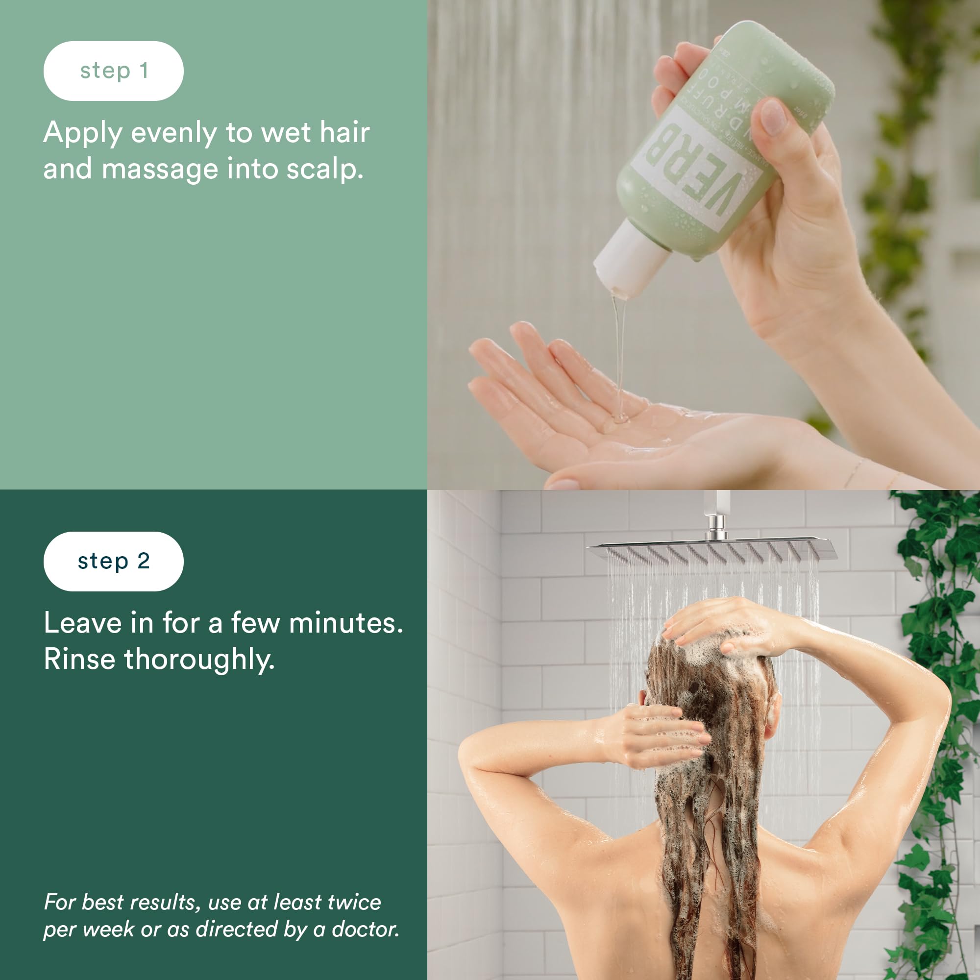 VERB® Dandruff Shampoo - for Gentle Cleansing and Clinical Strength Dandruff Relief with 3% Salicylic Acid, 8 oz