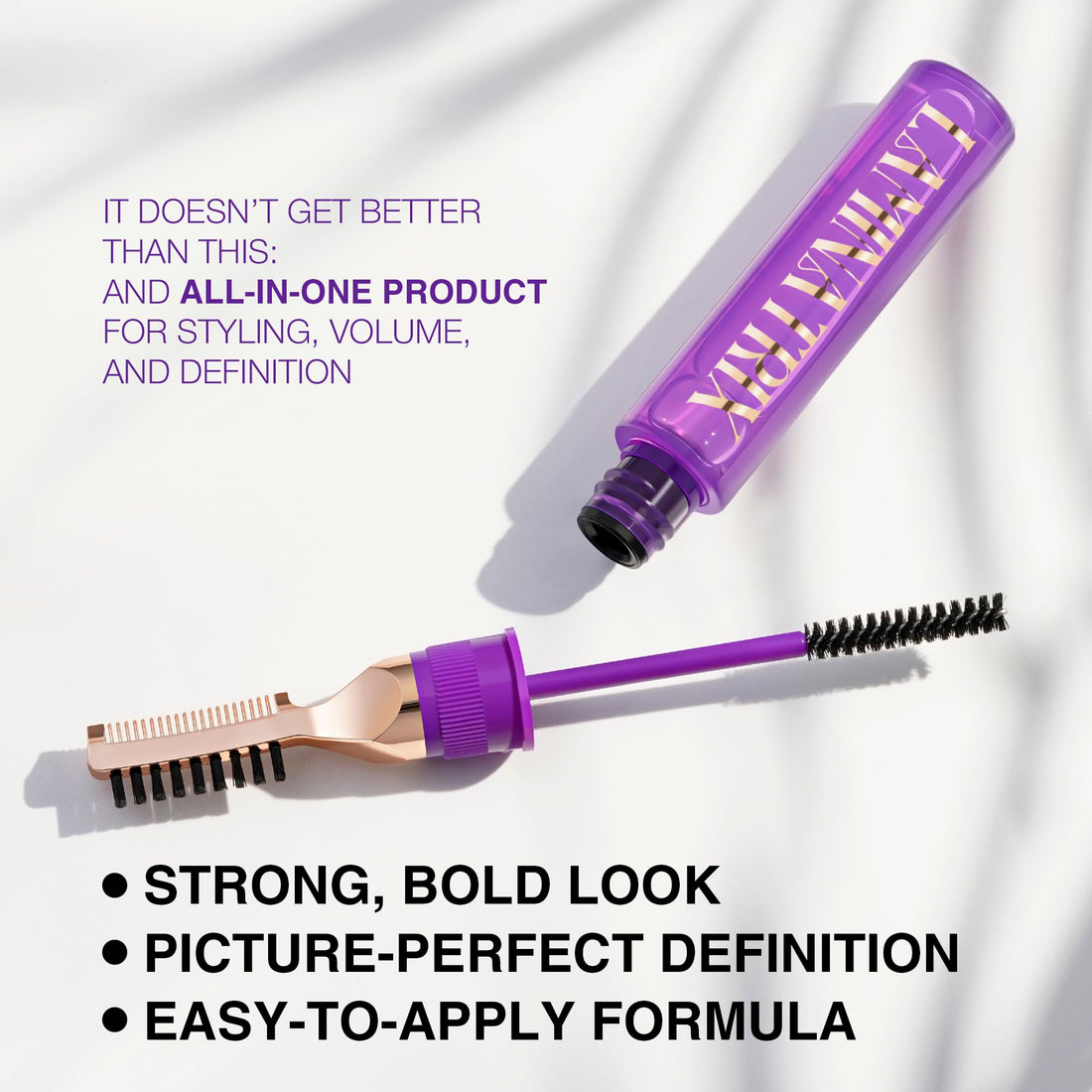 SELESTIA BEAUTY Clear Eyebrow Gel – Long-Lasting Formula for Laminated Look, Clump & Flake Free – Double-Sided Brush for Easy Application, 0.17 fl.oz. – Laminatrix