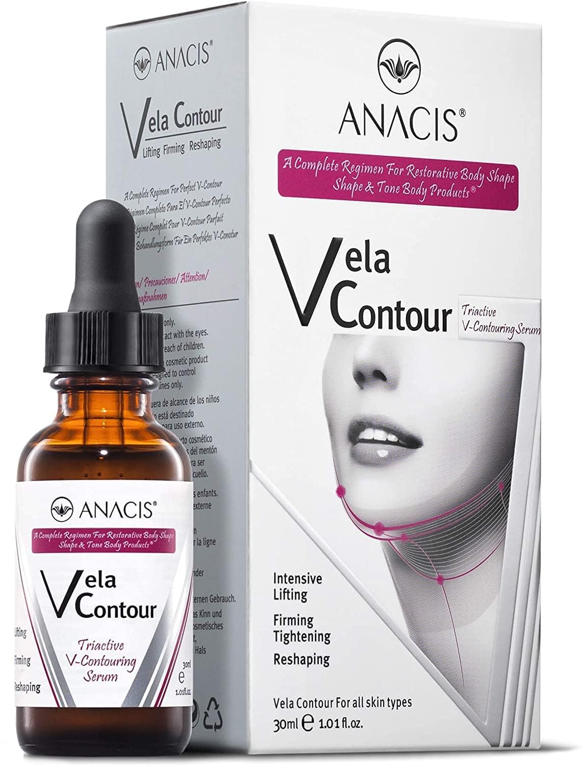 Advanced Neck Serum – V line Jawline - Fine Lines - Neck Wrinkles - Sagging Skin - Serum for Women and Men. Anacis 30ml