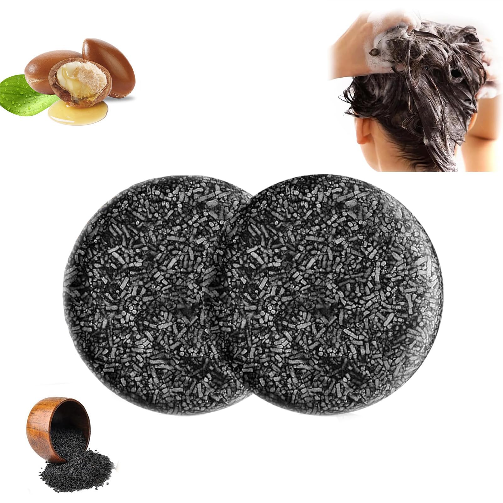 Hogitpe Gray Hair Reverse Bar,Mane Gray Reverse Bar, Shampoo Soap for Women and Men (2 PCS)