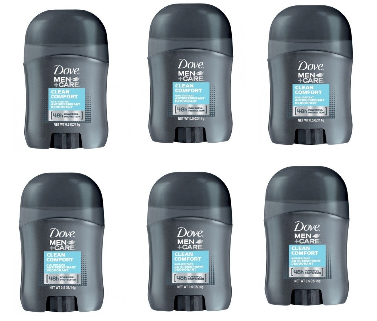KT Travel Dove Men Care Clean Comfort Deodorant Travel Size 0.5 Ounce (Pack Of 6)