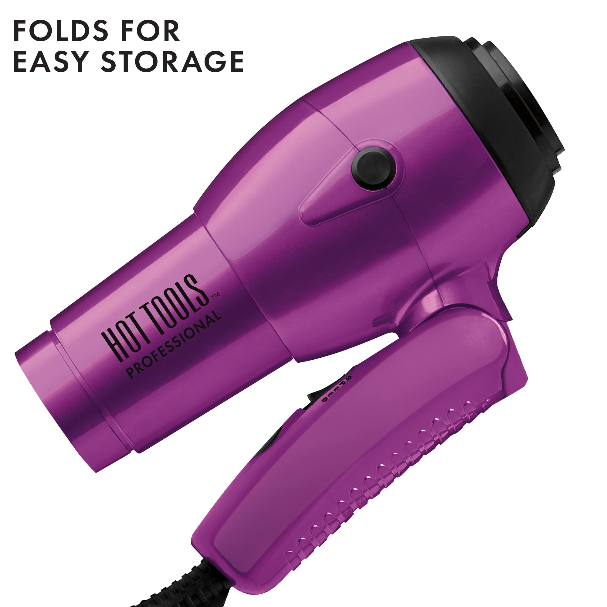 HOT TOOLS Professional Ht1044 Ionic 1875 Watt Travel Dryer with Folding Handle and Dual Votage
