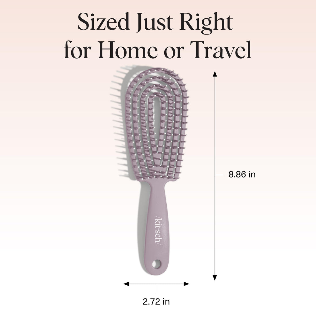 Kitsch Detangler Brush – Flexible Curly Hair Brush for Women, Men & Kids | Detangling Hairbrush with Bendable Frame and Ultra-Smooth Bristles for Wet or Dry Strands - Soft Violet