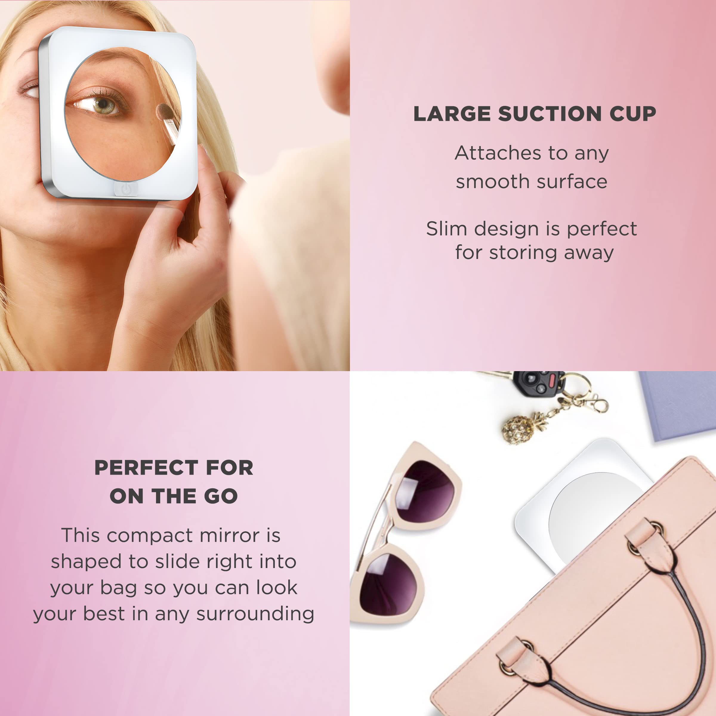 Conair Battery Operated Lighted Makeup Mirror ~ 12x Magnification Spot Mirror with LED Lighting