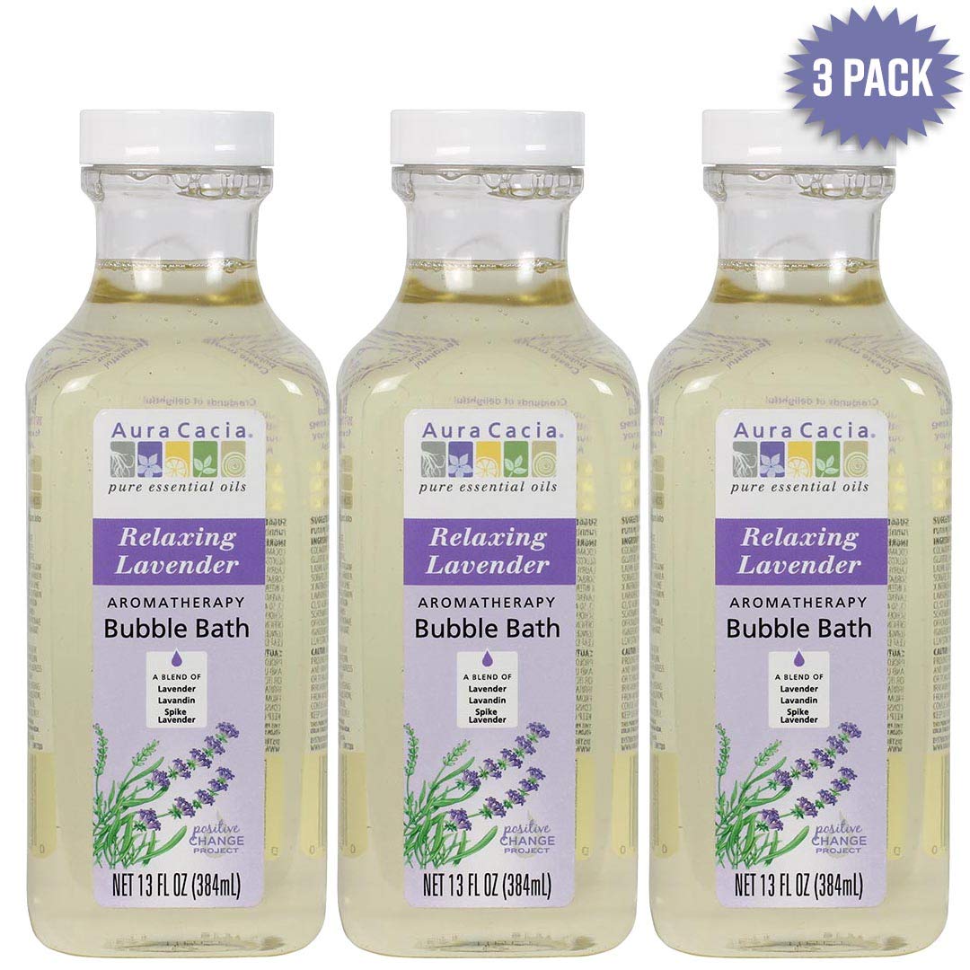 Aura Cacia Calming Lavender (Formerly Lavender Harvest) Bubble Bath 13-Ounce Bottle (Pack of 3)