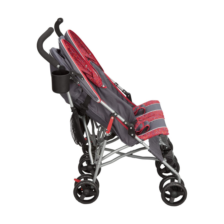 Delta Children LX Side by Side Stroller - with Recline, Storage & Compact Fold, Grey